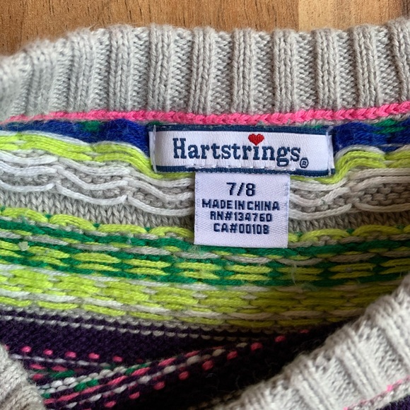 Hartstrings Neon Gray Fair Isle Sweater Dress - Picture 2 of 6